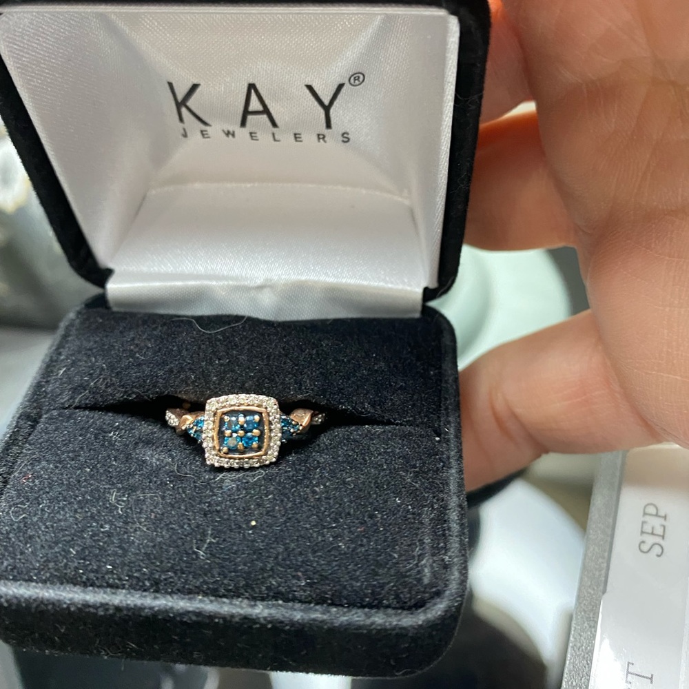 10k rose gold 1/4 ct diamond ring size 6.5
